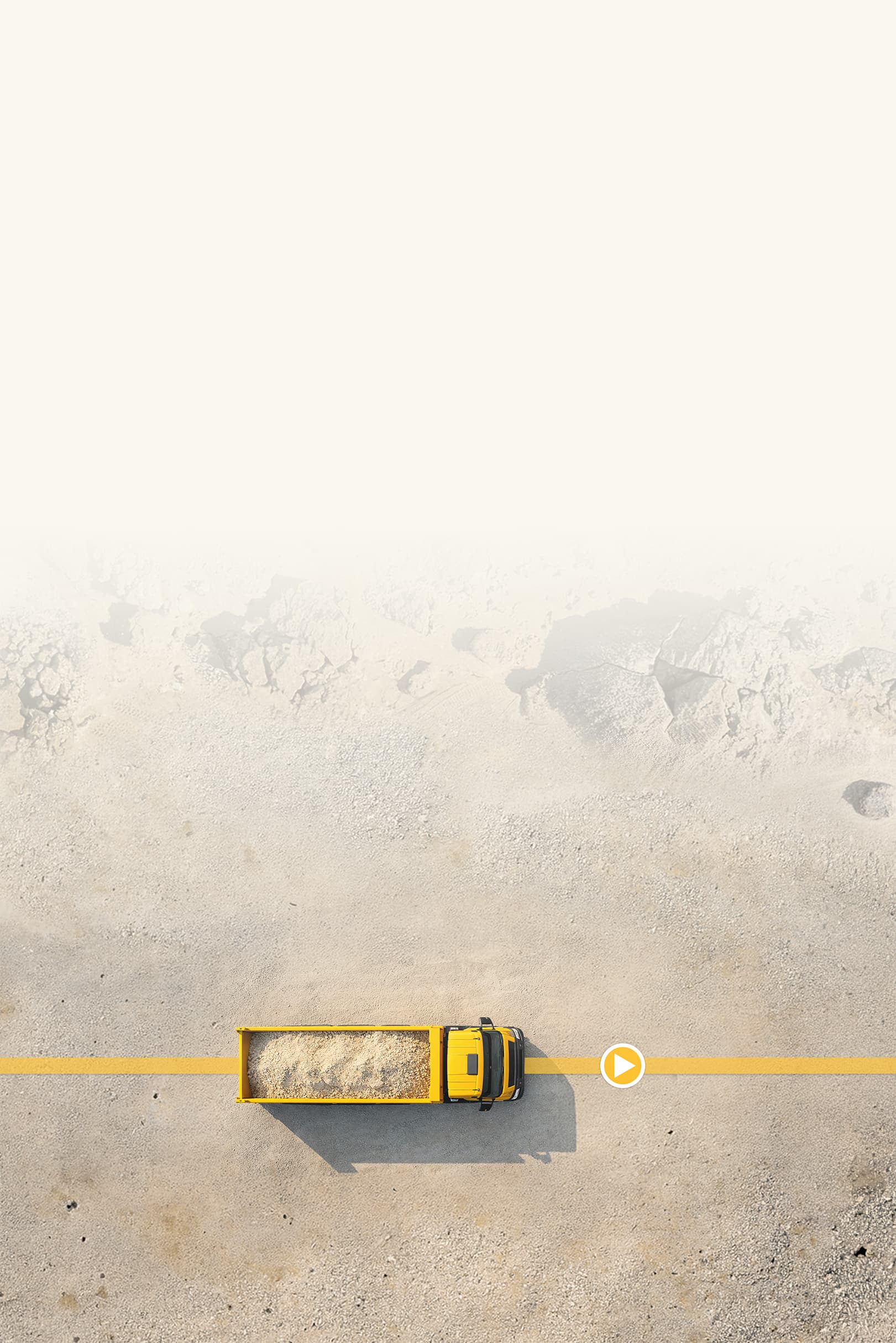 Widok z gory na ciezarowke